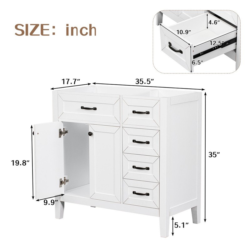 Bathroom Vanity Without Sink Cabinet Base Only Bathroom Cabinet W Drawers gallery