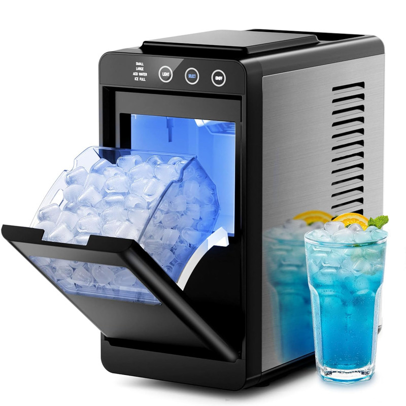 Portable Ice Maker Machine, 26Lbs Daily, Self-Cleaning, Selectable Size gallery