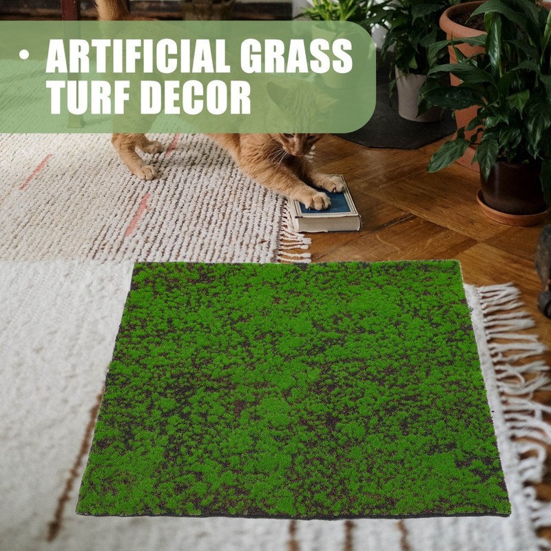 Realistic Artificial Moss Mat Green for Garden Decorative Props and Artwork gallery