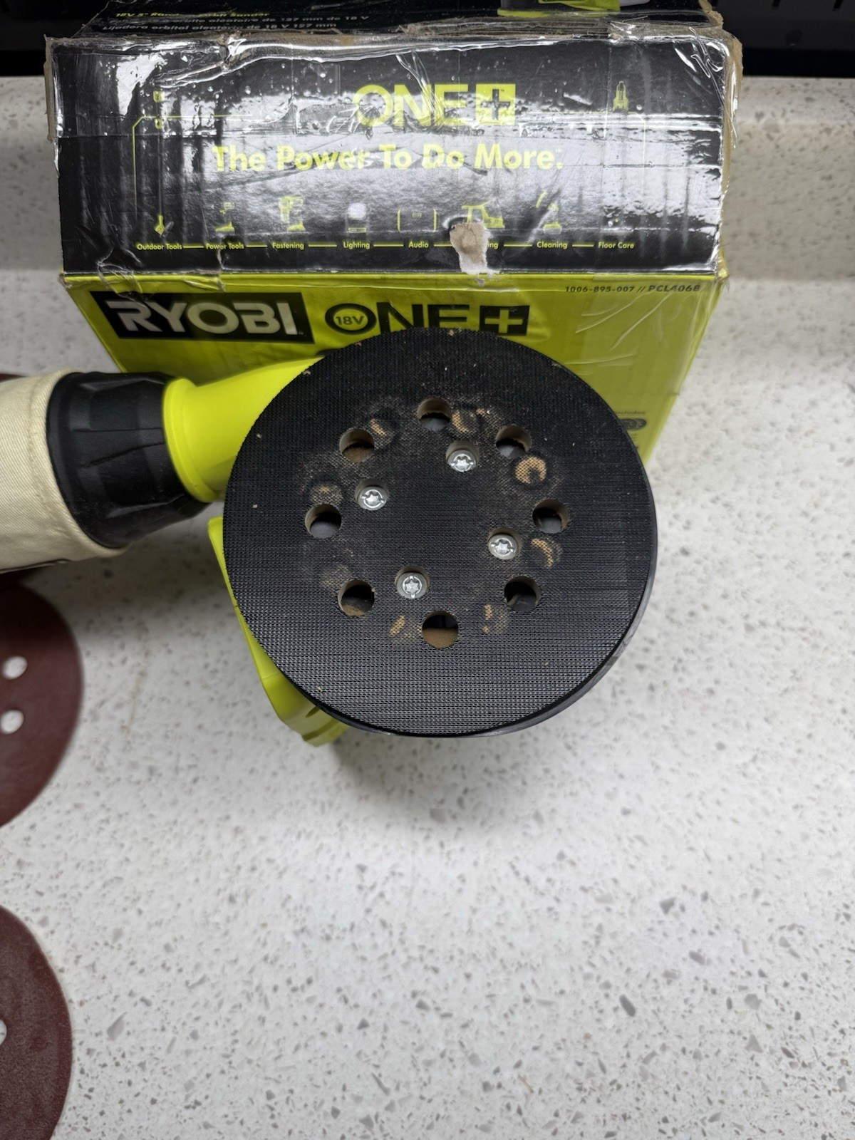 Ryobi PCL406B 18V Cordless 5" Random Orbit Sander (Tool Only) gallery