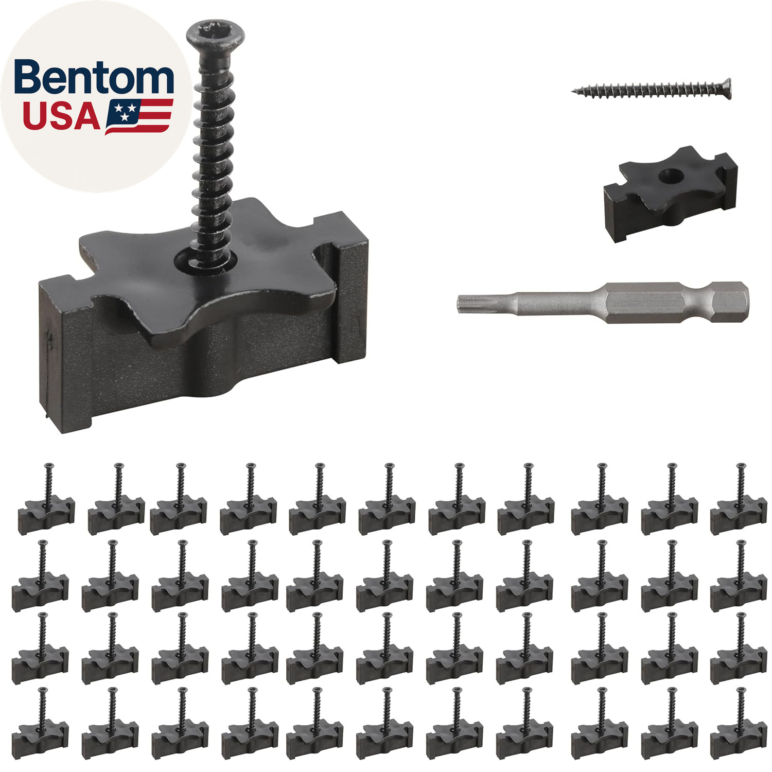 600PCS Hidden Deck Fasteners for Composite Decking with Screws Drill Bit gallery