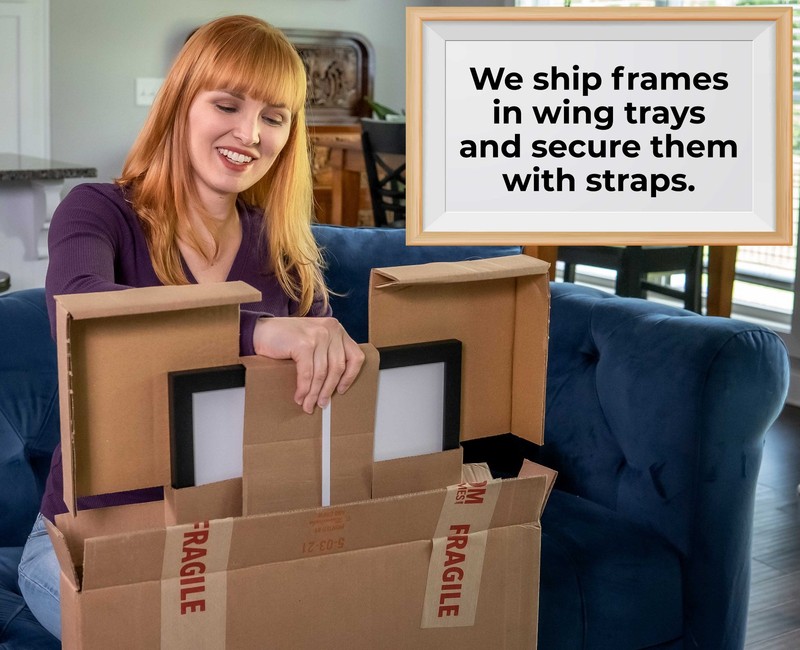18x18 Solid Wood Picture Frame with UV Acrylic, Available in 6 Finishes gallery