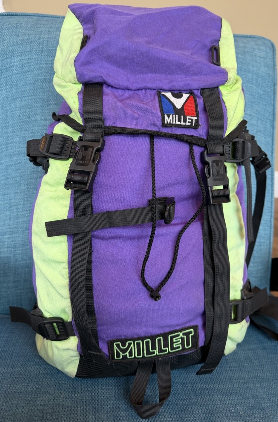 Millet Purple Alpine Mountaineering Backpack, internal frame, ski/ice axe loops 2