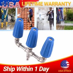 High Pressure Washer Nozzle 360° Rotating Triple Turbo 1/4″ 4000 PSI Auto Garden
