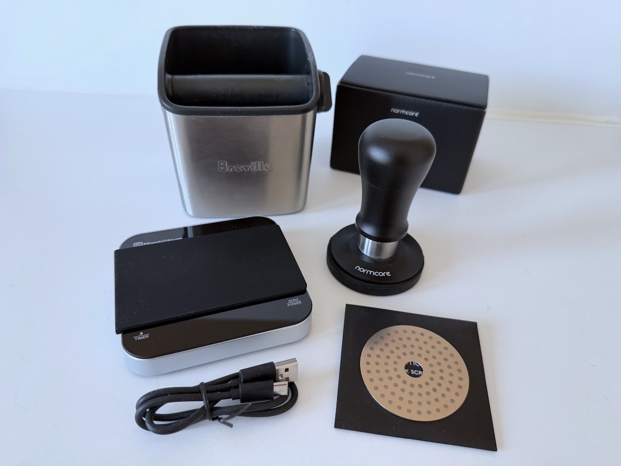 Barista Kit: Breville Knock Box Mini, Normcore 58mm Tamper, Puck Screen + Scale gallery