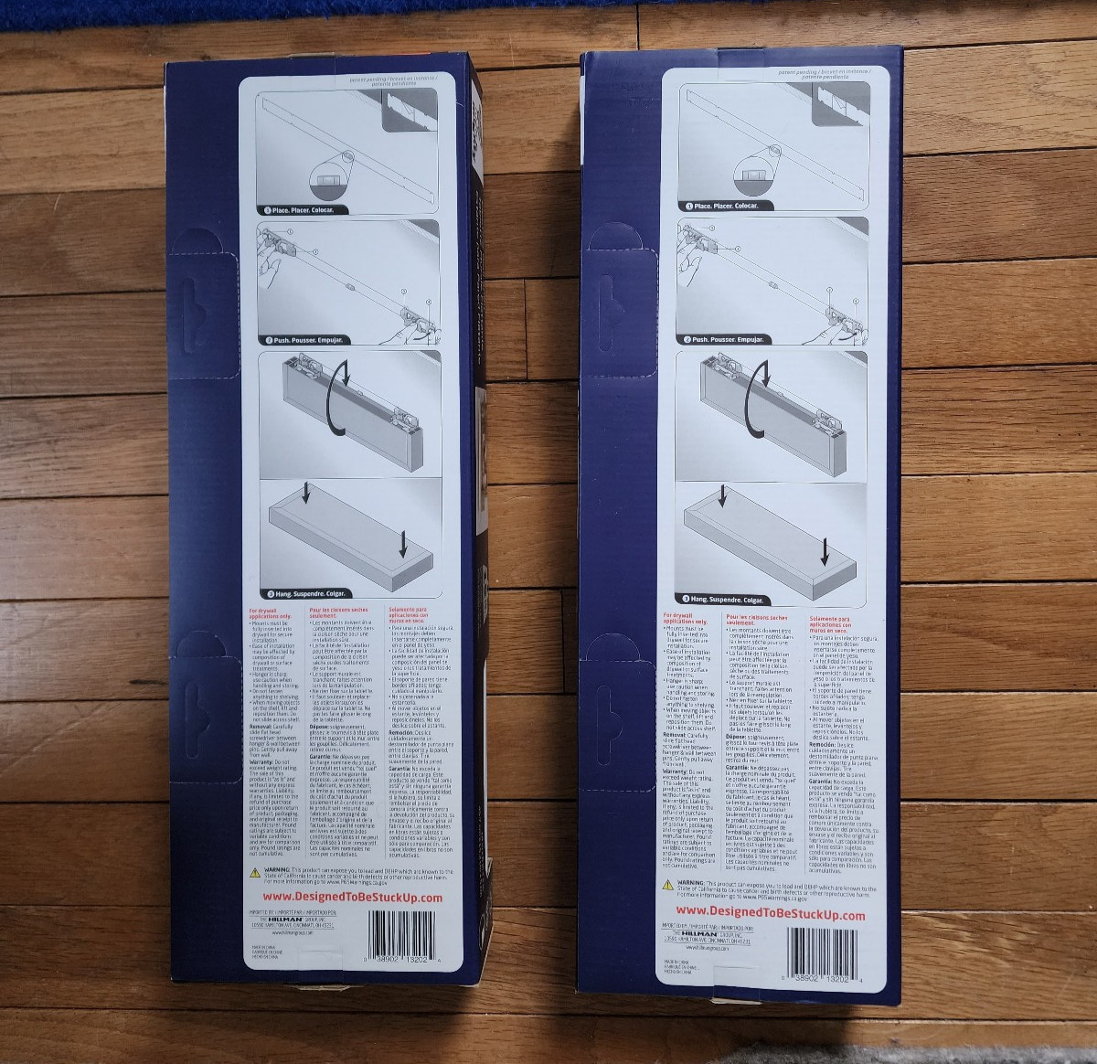 2 NIB High & Mighty White Floating Shelf Beveled Edge 18" holds 15lbs Free Ship gallery
