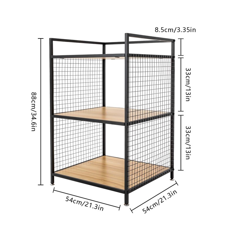 3-Tier Printer Stand with Storage Home Office Printer Table File Storage Rack US gallery