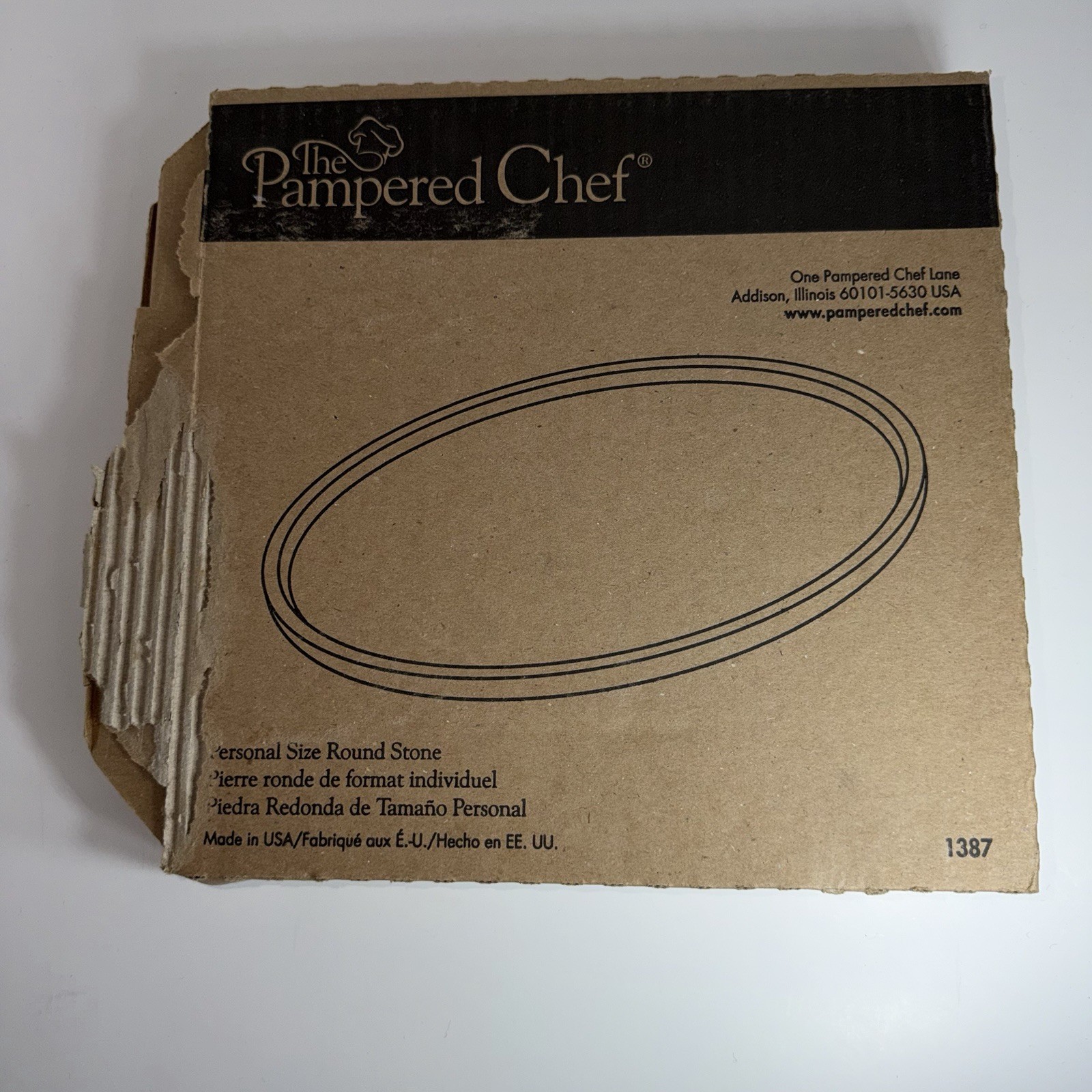 Pampered Chef Personal Size Round Pizza Stone #1387 NIB gallery