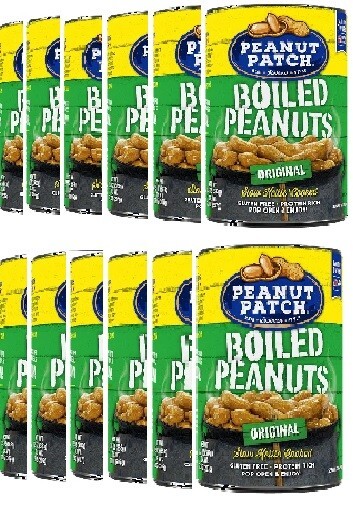 Peanut Patch Green Boiled Peanuts 12X 13.5 ounce cans Free Shipping
