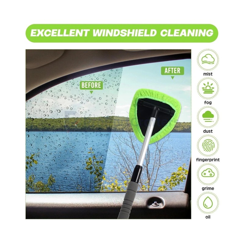 Wiper Cleaner Brush Pad Extendable Windshield Cleaning Tool Kit Car Window Glass gallery