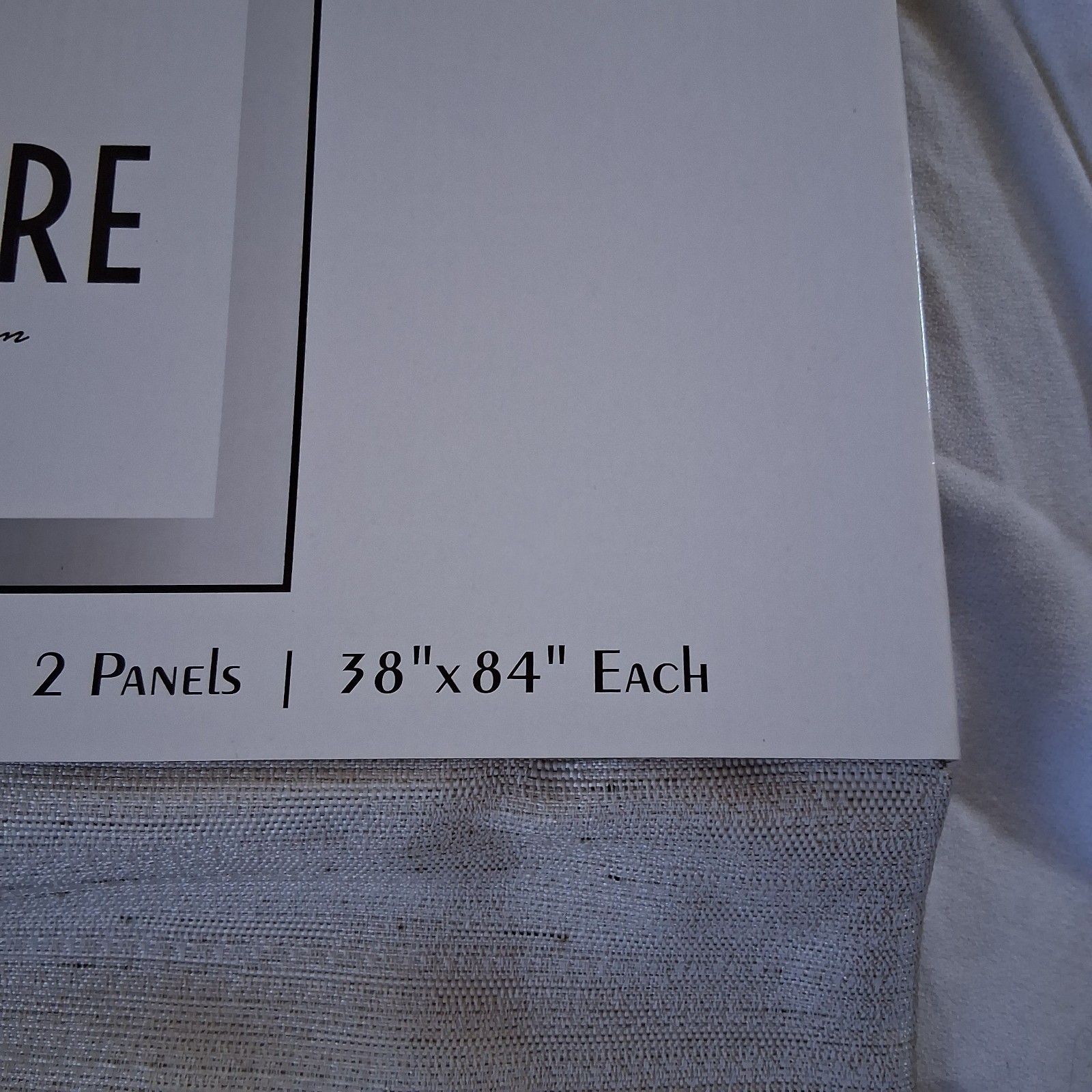 Natural Linen Blend Grommet Curtains Set of 4 Panels 38” wide X 84" long NEW gallery