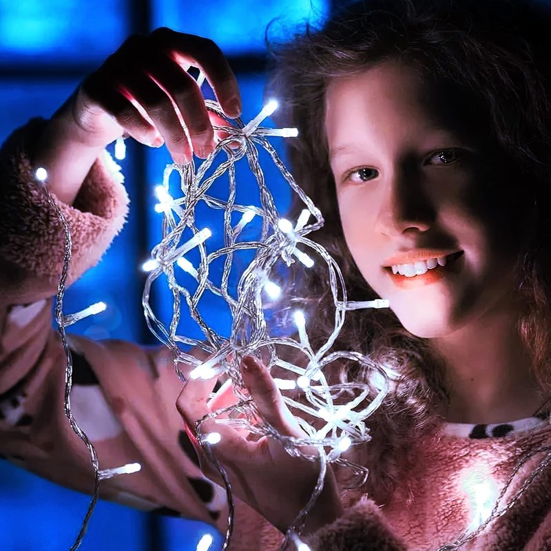 Icicle Lights Outdoor Connectable Plug in Christmas Curtain String Light Holiday gallery