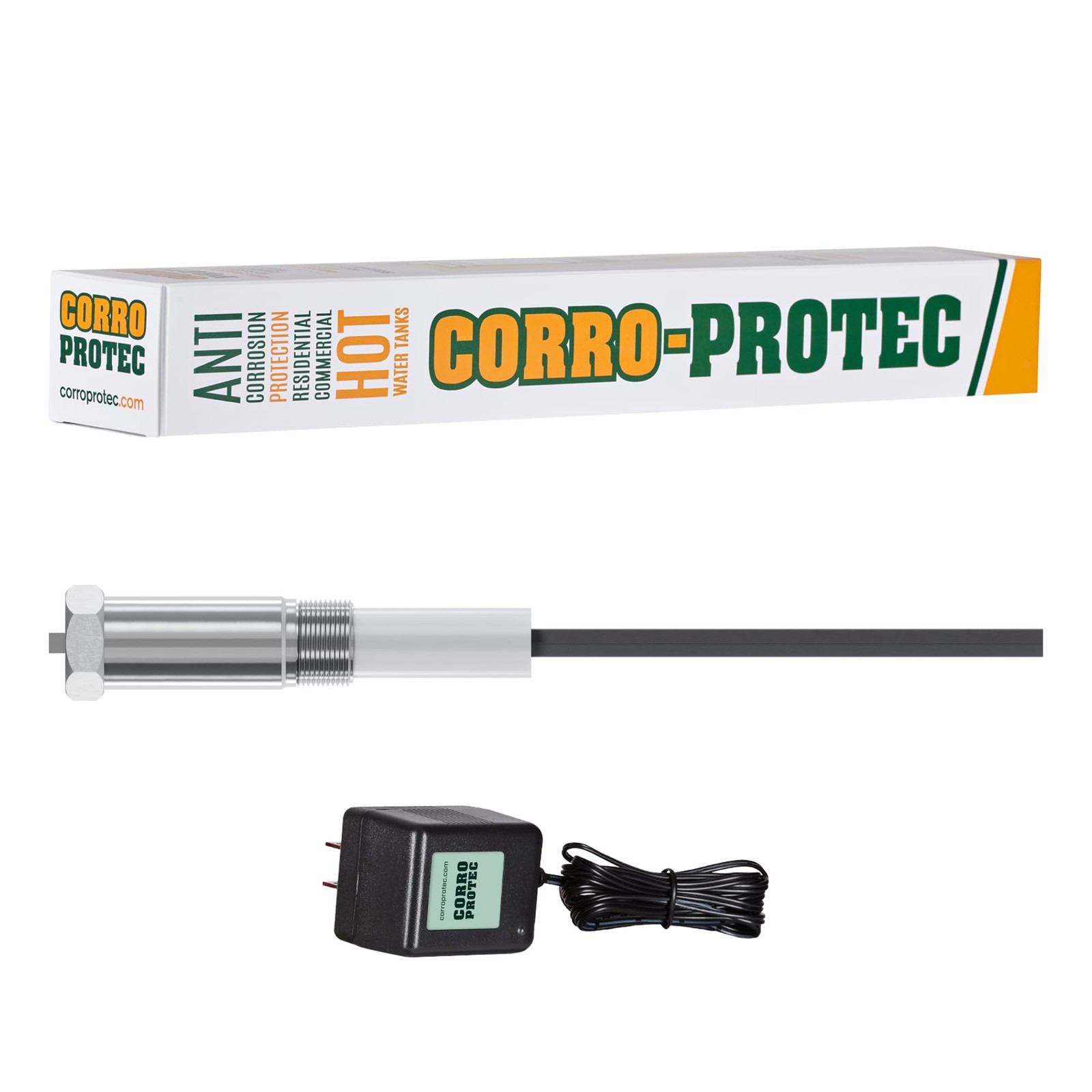 Corro-Protec Powered Anode Rod for Water 90-120 Gallons tank, multi-color gallery