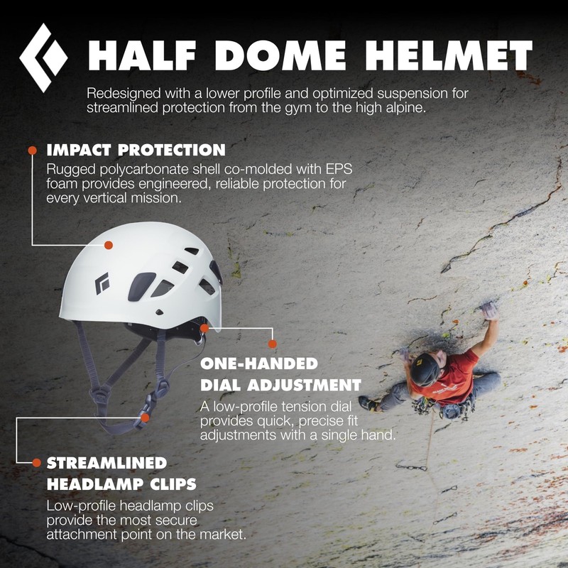 BLACK DIAMOND Half Dome Rock Climbing Safety Medium/Large (23-25in), Rain gallery