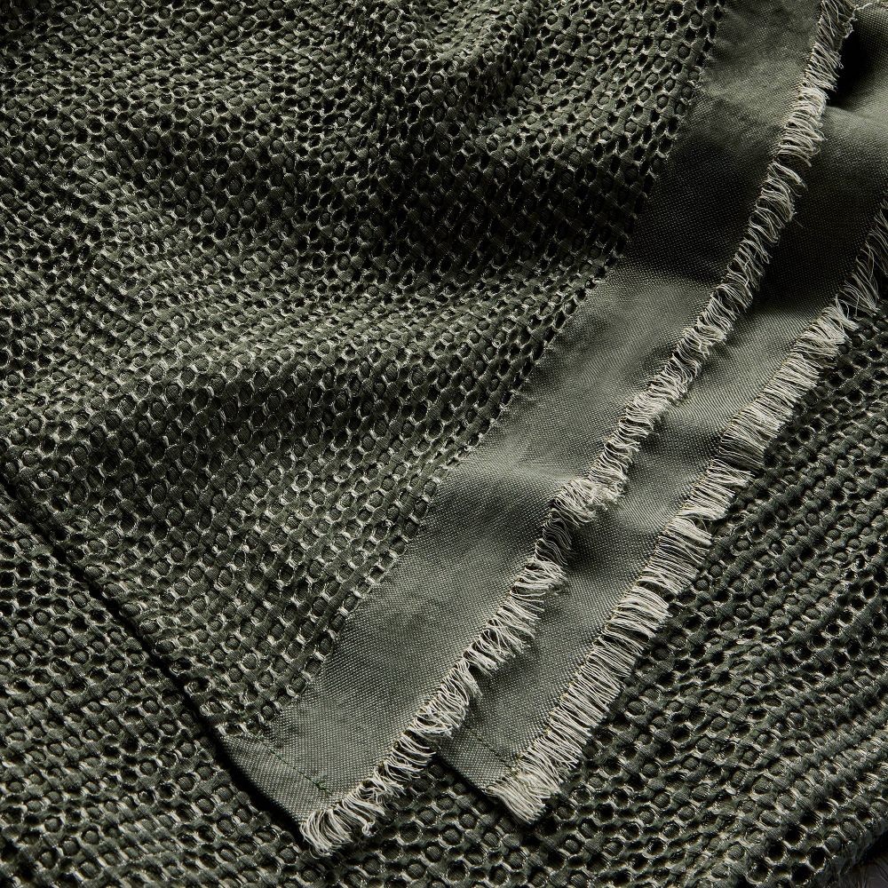 King Textured Waffle Coverlet Olive Green - Casaluna gallery