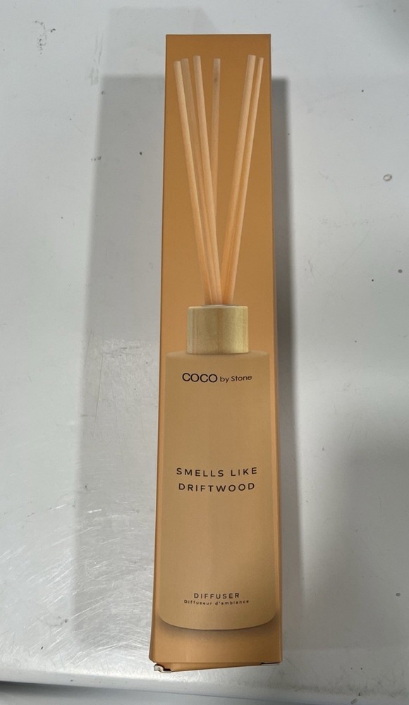 COCO By Stone LUXURY 6-REED DIFFUSER Smells Like Driftwood , 5 oz-NEW!