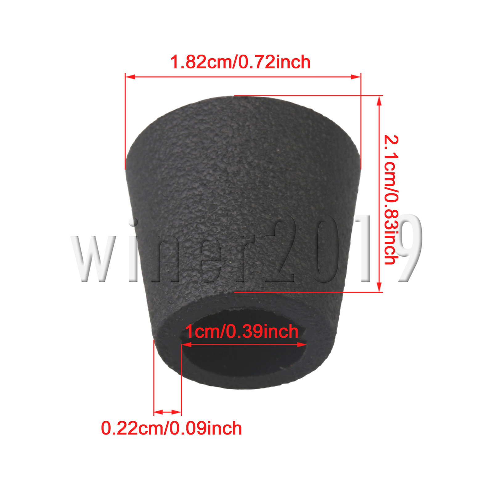 Rubber Table Chair Leg Tips Caps Arc Bottom Shape 0.39x0.82x0.08inch Pack of 40 gallery