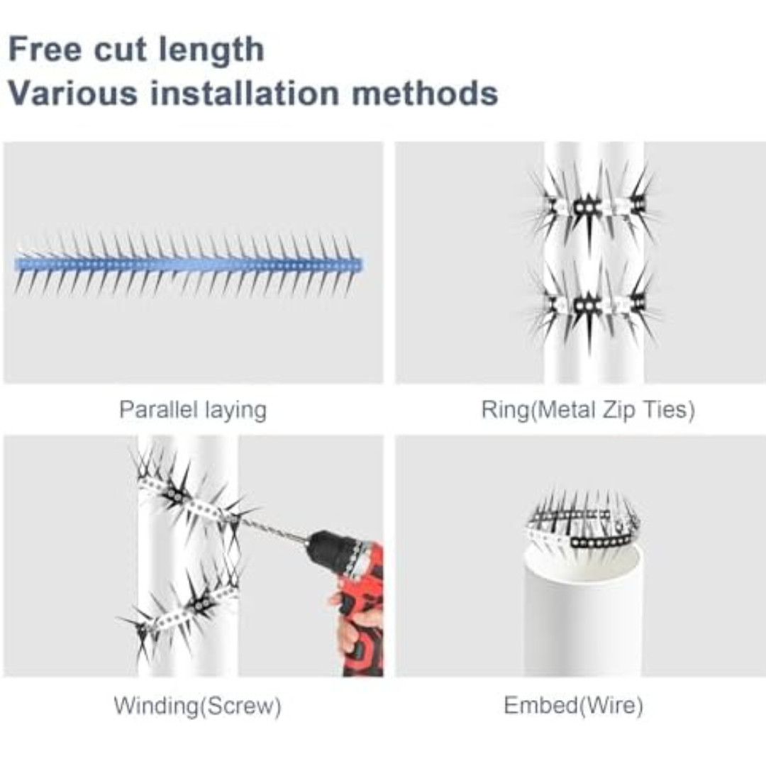40Inch Raccoon Squirrel Spikes Deterrent for Bird Feeder PoleTree Baffle for Sq gallery