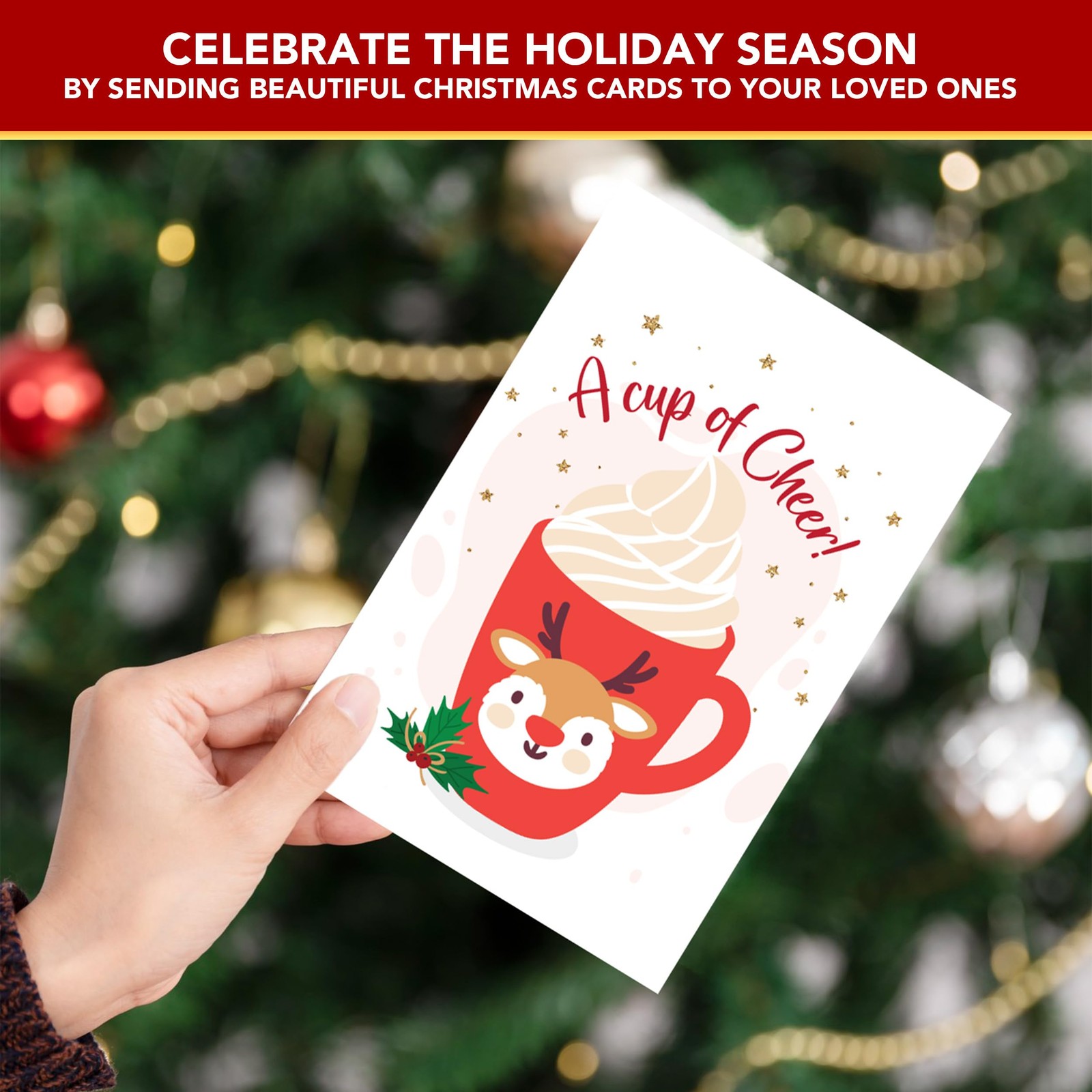 24 Pack Foiled & Glittery 6x4in Assorted Box Christmas Cards gallery