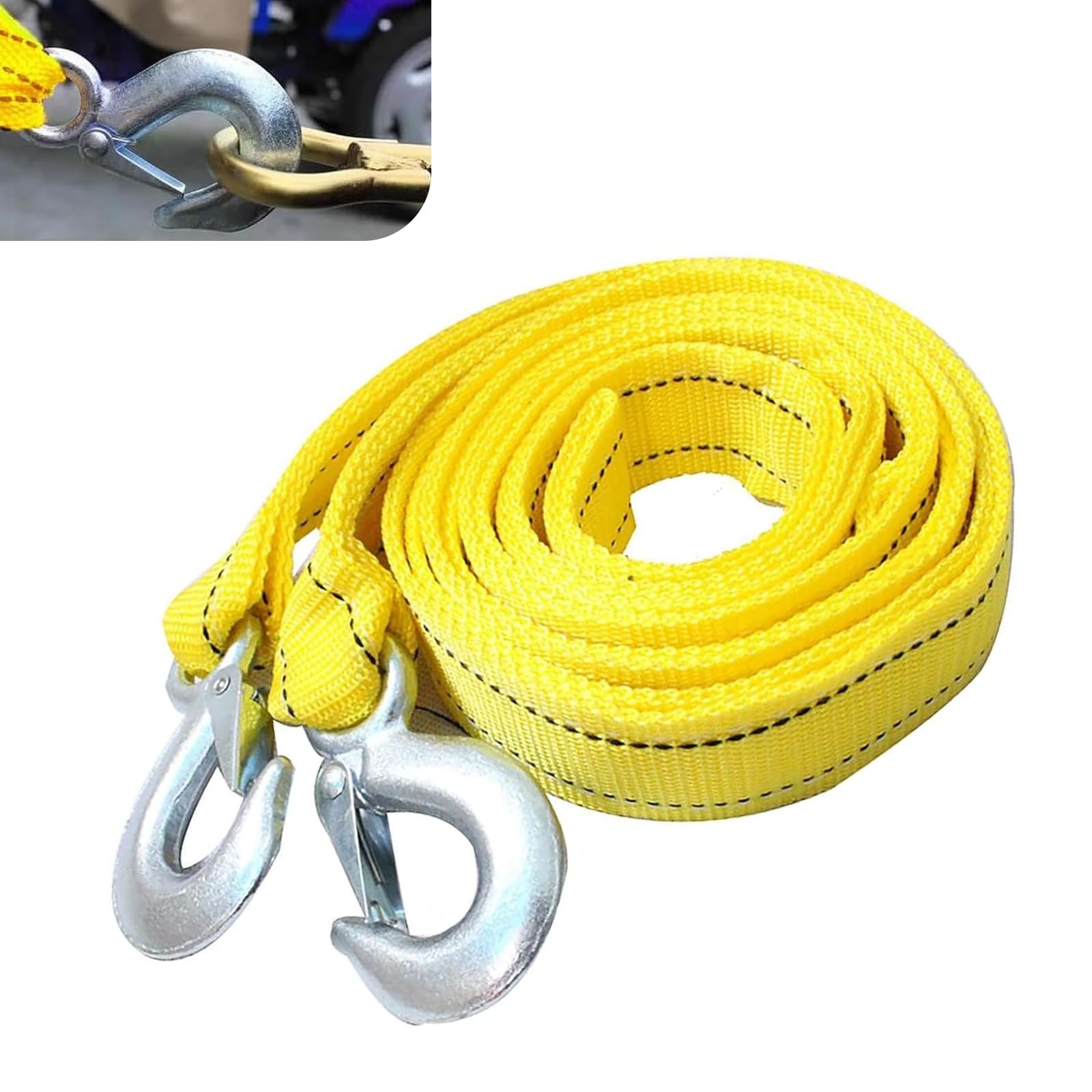 Tow Strap with Hooks, Eagle Hook-Designed Nylon Recovery Tow Straps, Break-Re... gallery