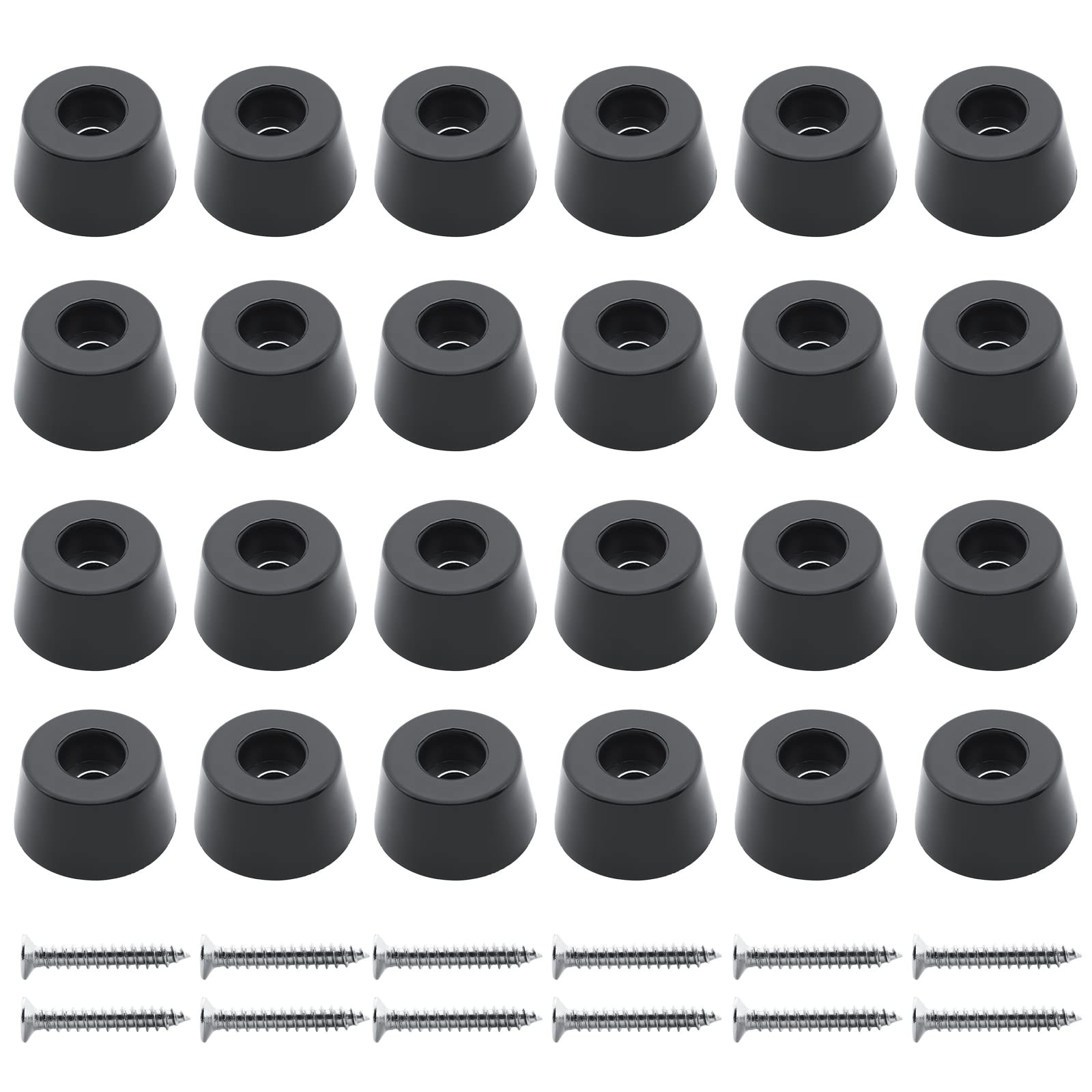 Suiwotin 24pcs Round Rubber Feet Bumpers 19/32" 15mm W x 5/16" 8mm H Non-Slip... gallery