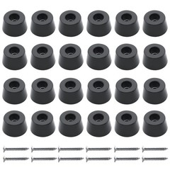 Suiwotin 24pcs Round Rubber Feet Bumpers 19/32″ 15mm W x 5/16″ 8mm H Non-Slip…