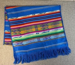 NEW Peruvian Table Runner 64 X 19 Hand Woven Andean Inca Design Cotton Excellent