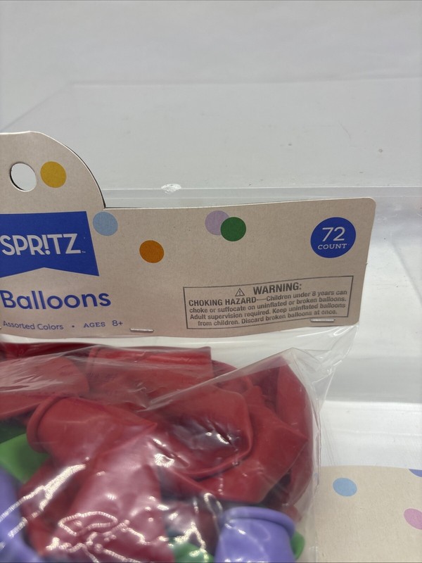 2 X SPRITZ Assorted Colors Round Balloons 72ct. 12in/30cm (B40 gallery