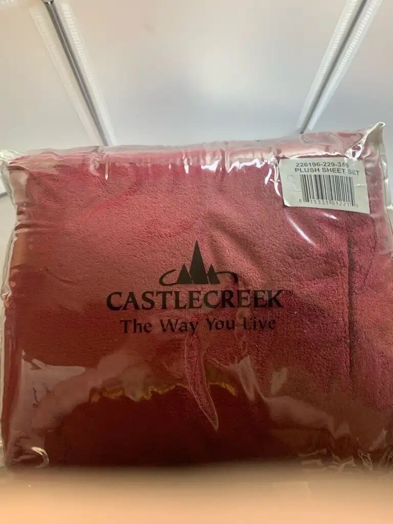 Castlecreek Cozy Fleece Sheet Set - Extra Plush - Queen Size - Wine gallery
