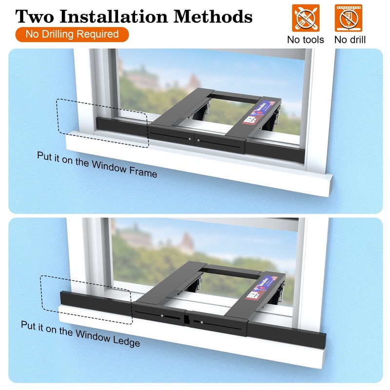 Adjustable Window AC Bracket, Quick Installation in 3minutes Without Drilling gallery