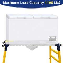 Galvanized Steel Large Work Platform Support 1000 lbs 47″x14″, Height 23 to 35 i