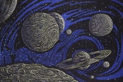 New Galactic Space Tapestry Wall Hanging Decor Gift 90×60 Planets Saturn Cosmos