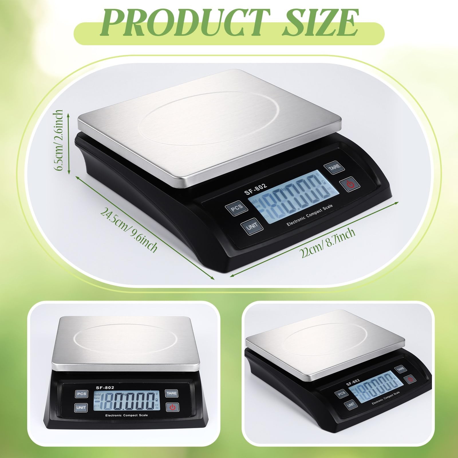 Large Digital Kitchen Scale 66LB 30kg Commercial Food Scale Stainless Bread S... gallery