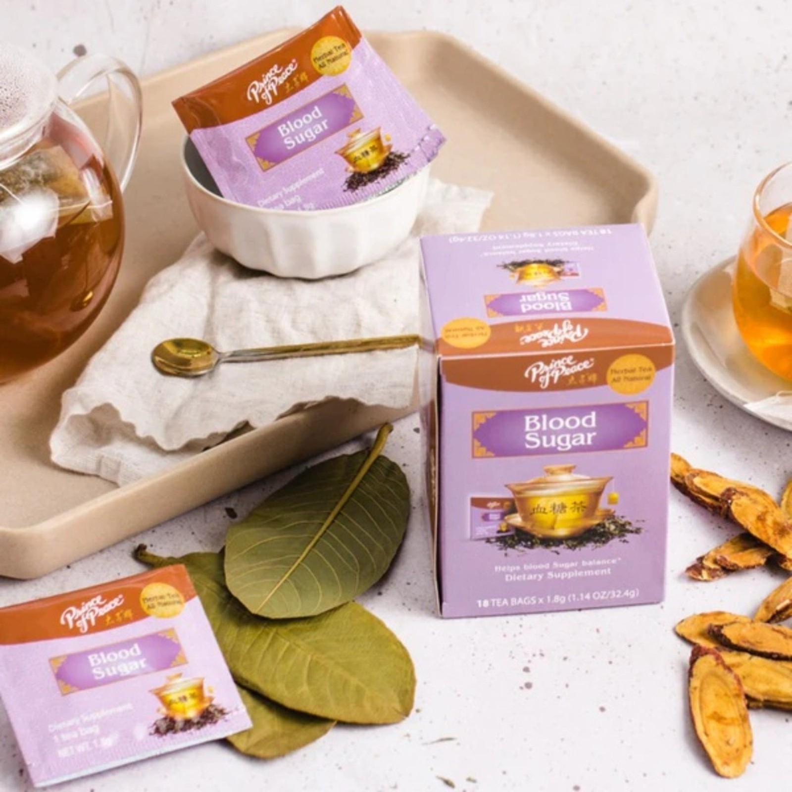Herbal Tea Bags（6 Boxes）Supporting Blood Sugar and Blood Pressure Balance gallery