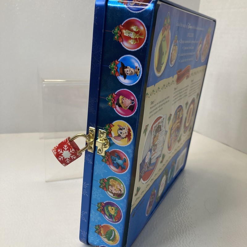 DISNEY Advent 7 Days Until Christmas Countdown BOOK Locking Tin Sticker NEW Gift gallery
