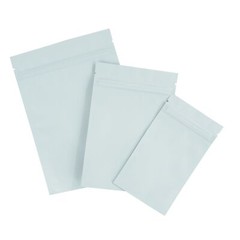 White Poly Plastic Zipper Bags with Window Candy Packaging Bags Heat Sealing
