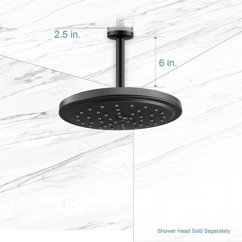 Shower Arm with Flange 6 Inches Ceiling Mount Replacement Rain Shower Head gallery