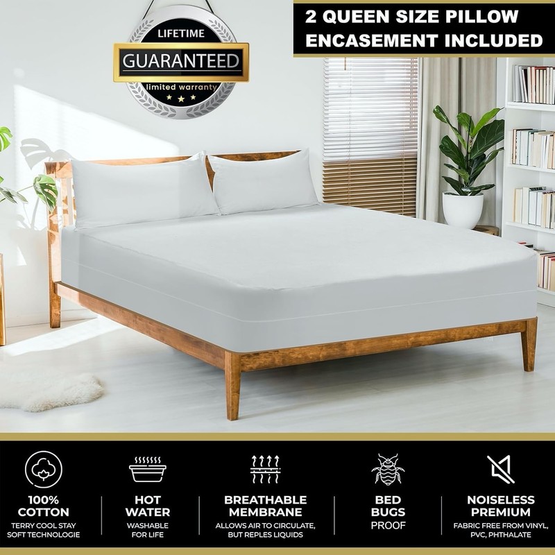 MATTSHIELD New 3-Piece Kit - Bed Bug-Proof Mattress Cover Queen Size... gallery