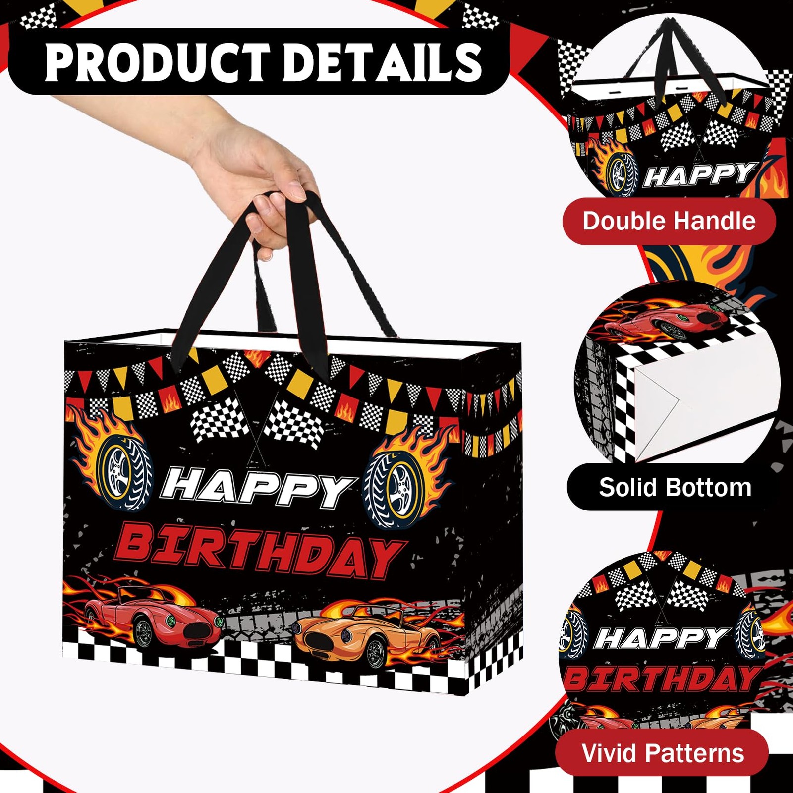 Extra Large Race Car Gift Bags Wrapping Paper Alternative With Tissue Paper gallery