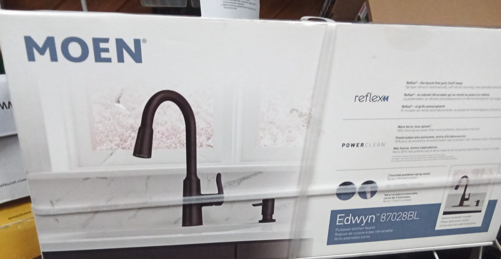 Moen Edwyn Matte Black Single Handle Deck-mount Pull-down Kitchen Faucet 87028BL gallery