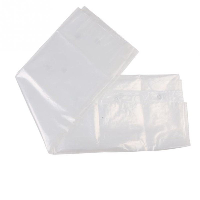 Clear Solid Waterproof Shower Curtain Liner with Hooks 72x72 Inch gallery