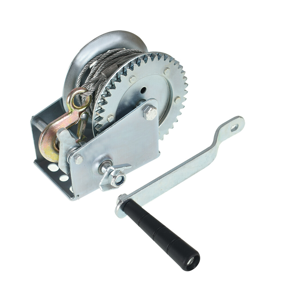 1200lbs Hand Winch Steel Cable Hand Gear Winch ATV Boat Trailer Heavy Duty NEW gallery