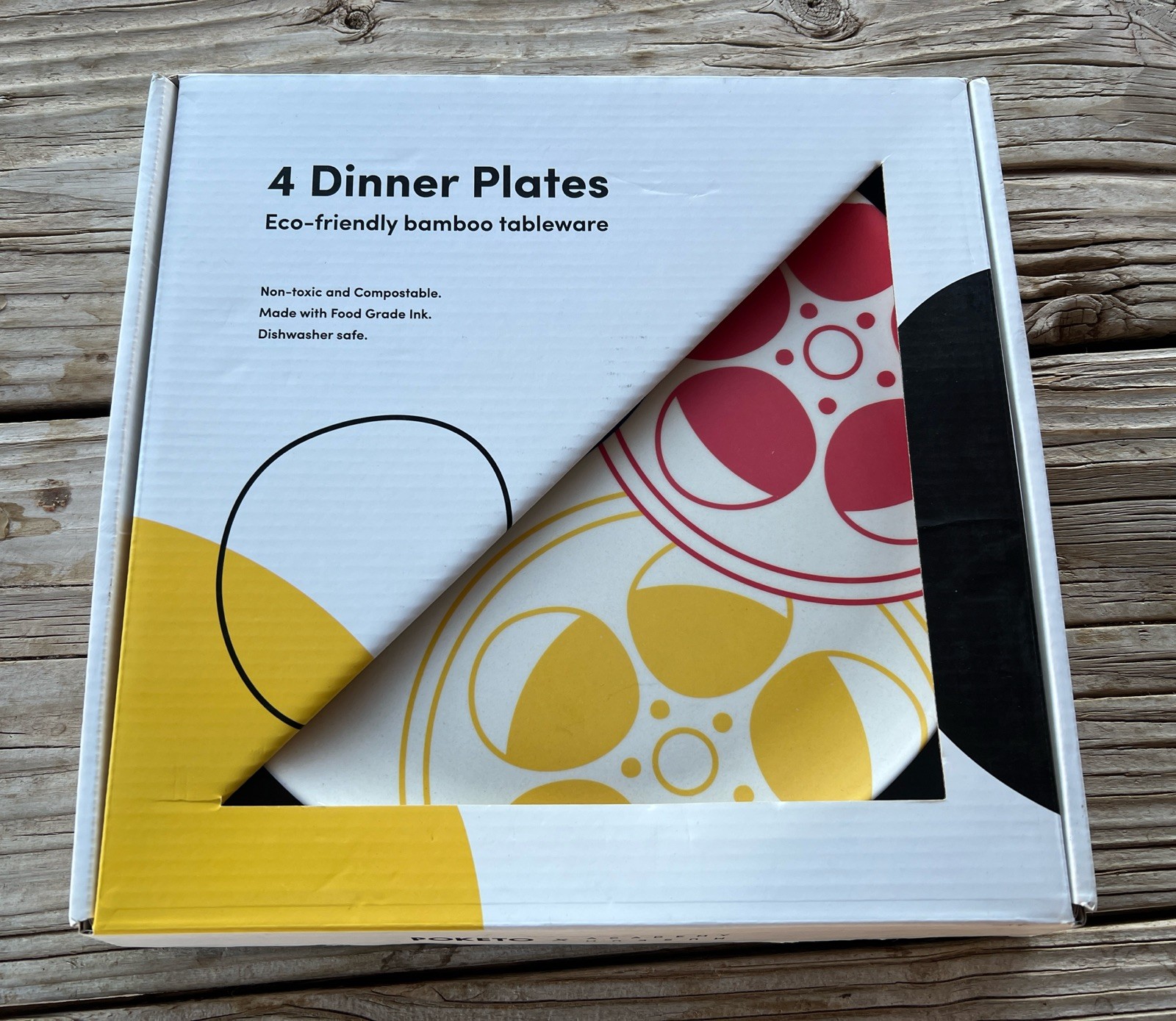 4 Poketo x Academy Museum Primary Color Film Reel Bamboo 10" Plate Set BRAND NEW gallery