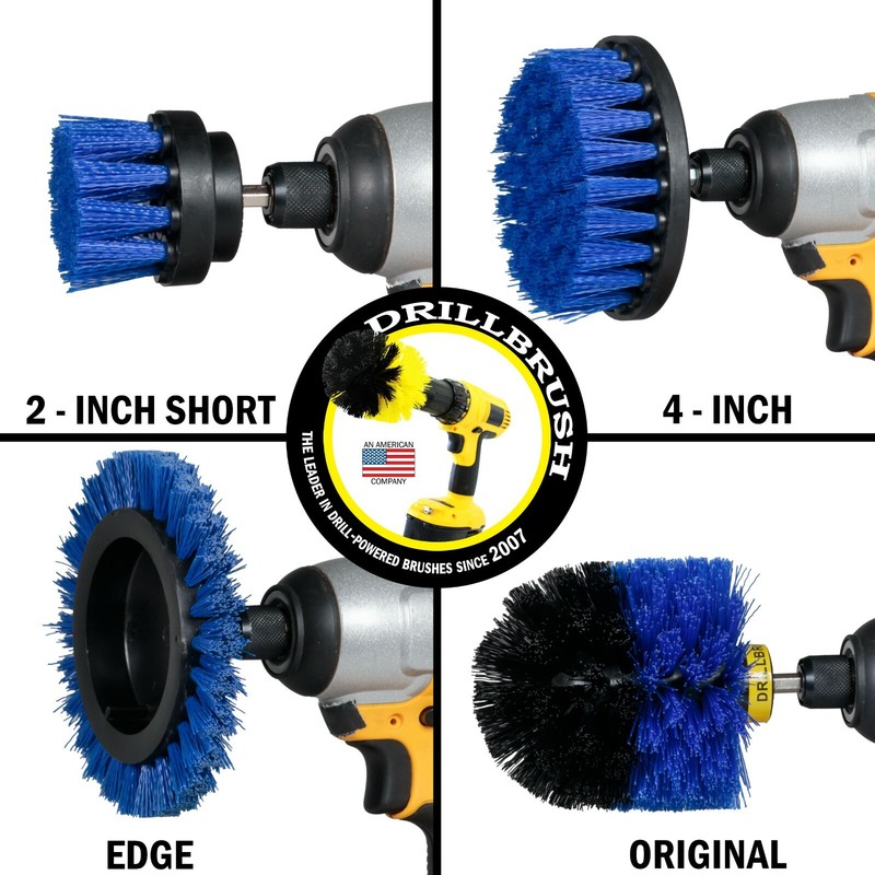 Boat Cleaning Drill Brush Attachment Set - Personal Watercraft Detailing gallery