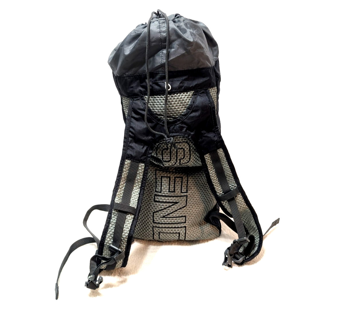 Ascend Dash 720 Hiking Backpack Black Grey Nylon Lightweight Pack Drawstring 3