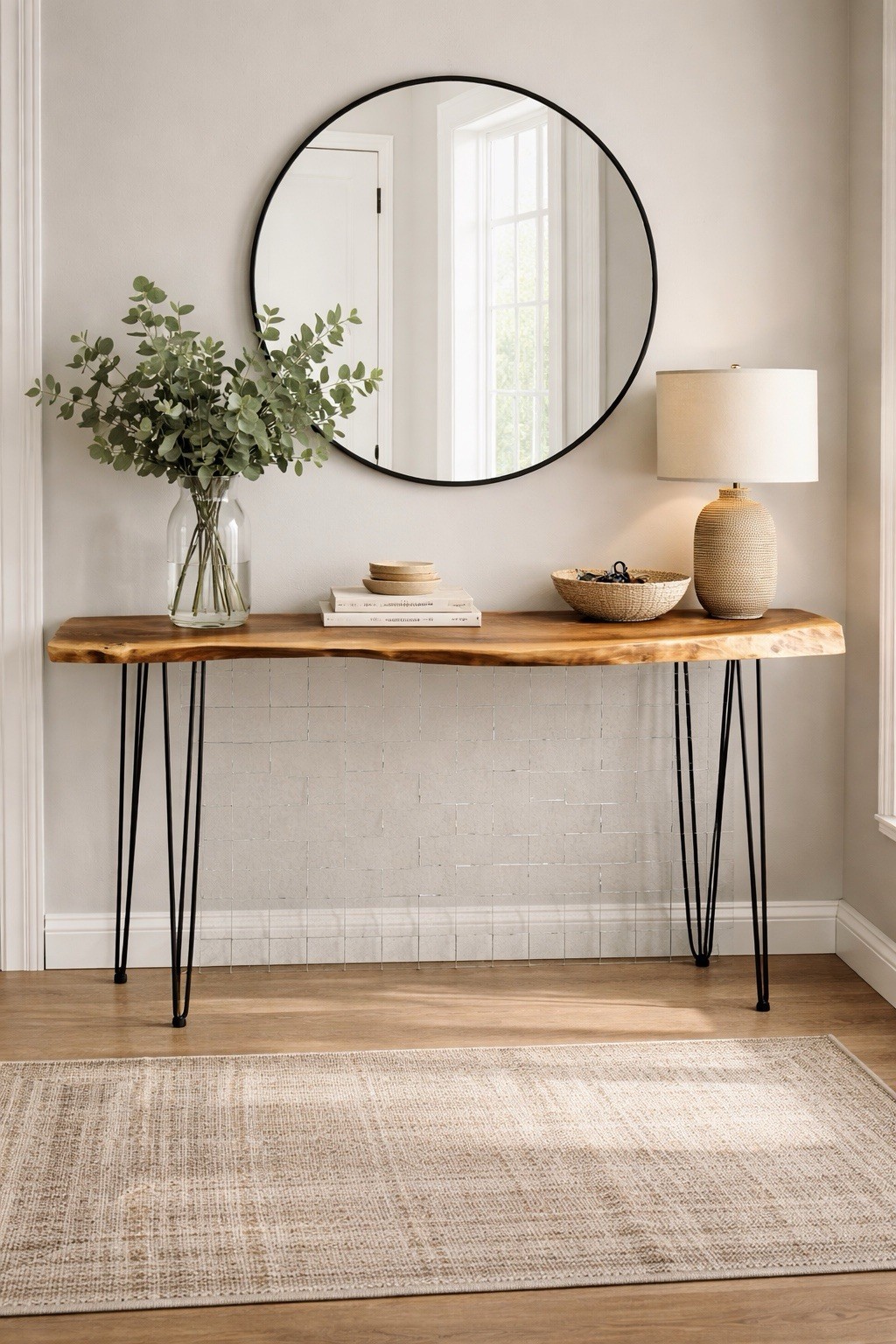 Handcrafted Live Edge Walnut Sofa Table 64” | Solid Wood Console Table gallery