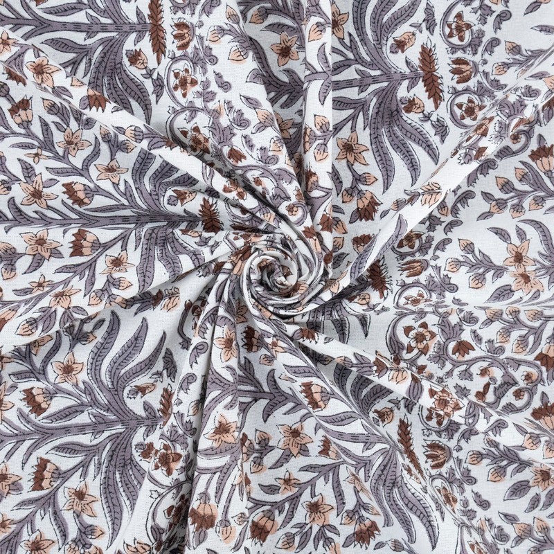 Dining Tablecloth, Cotton Table Cover, Wedding Gift, Block Printed Linens gallery