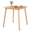 27.5” Square Bamboo Dining Table for 2-4 People, Dinner Table for Dining Room gallery