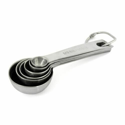 6pcs Stainless Steel Measuring Spoons Silver Kitchen Food Baking Tools 0.6-15ml gallery