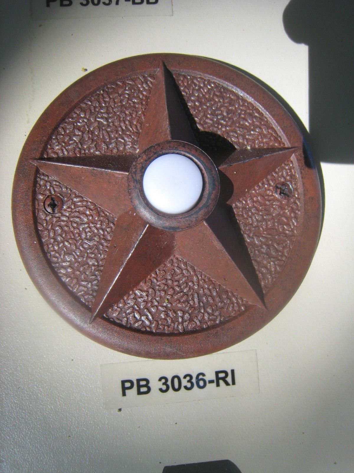 Craftmade PB3036-RI Surface Mount Lighted Doorbell Push Button RUSTIC IRON gallery